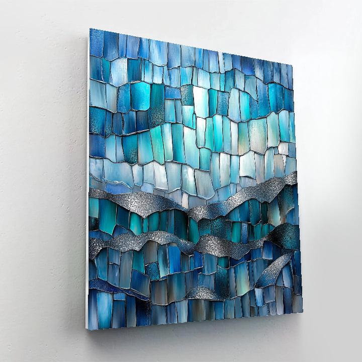 Jean-Paul Riopelle Inspired Tectonic Aurora Mosaic Numbered painting kits