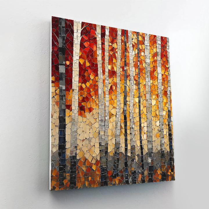 Jean-Paul Riopelle Inspired Autumnal Tessellated Thicket Painting by numbers kit