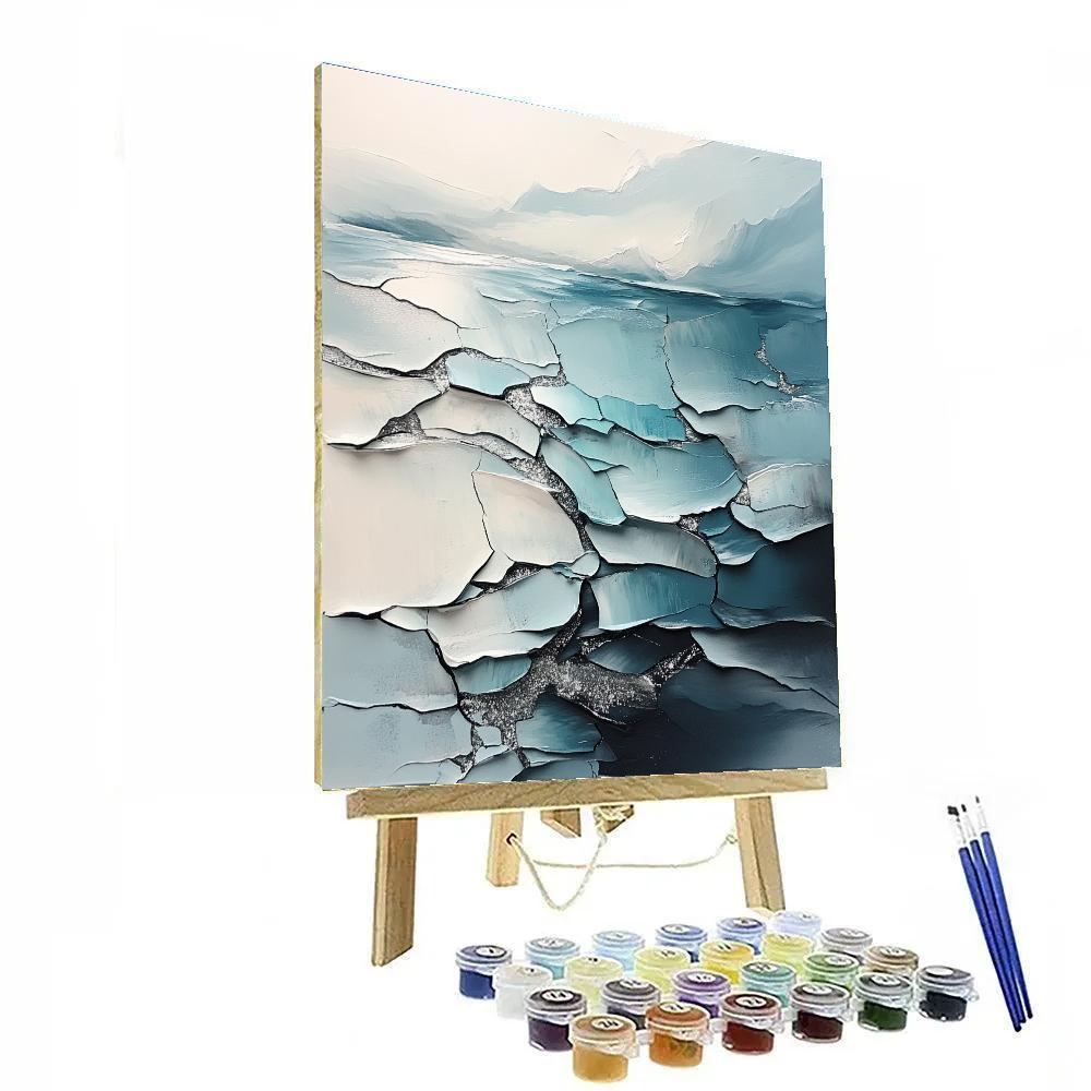 Jean-Paul Riopelle Inspired Glacial River Of Shards Number painting