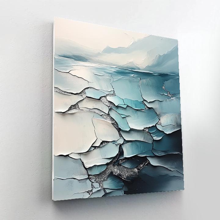 Jean-Paul Riopelle Inspired Glacial River Of Shards Number painting