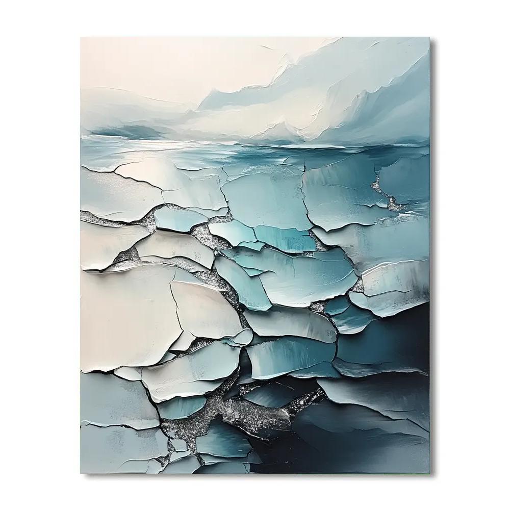 Jean-Paul Riopelle Inspired Glacial River Of Shards Number painting