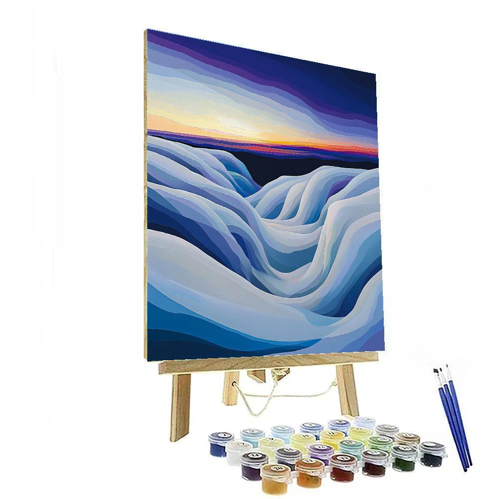 Lawren Harris Inspired Luminous Northern Ice Ridge Number painting