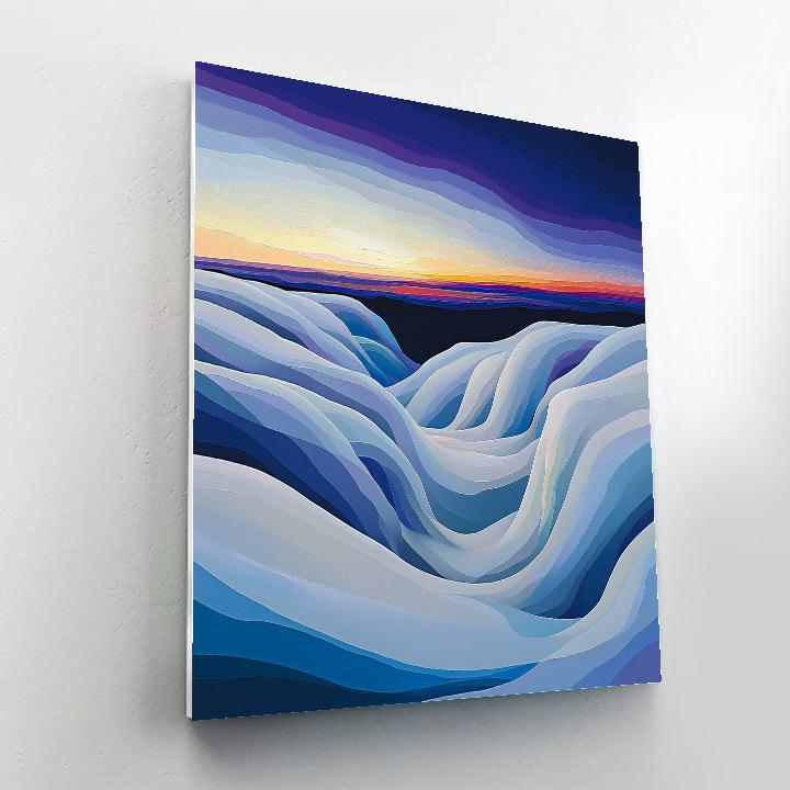 Lawren Harris Inspired Luminous Northern Ice Ridge Number painting