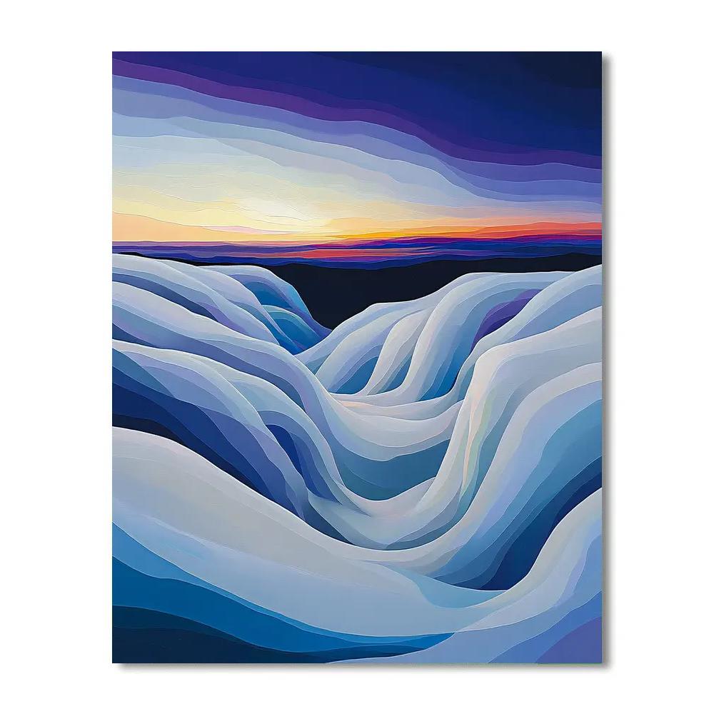 Lawren Harris Inspired Luminous Northern Ice Ridge Number painting