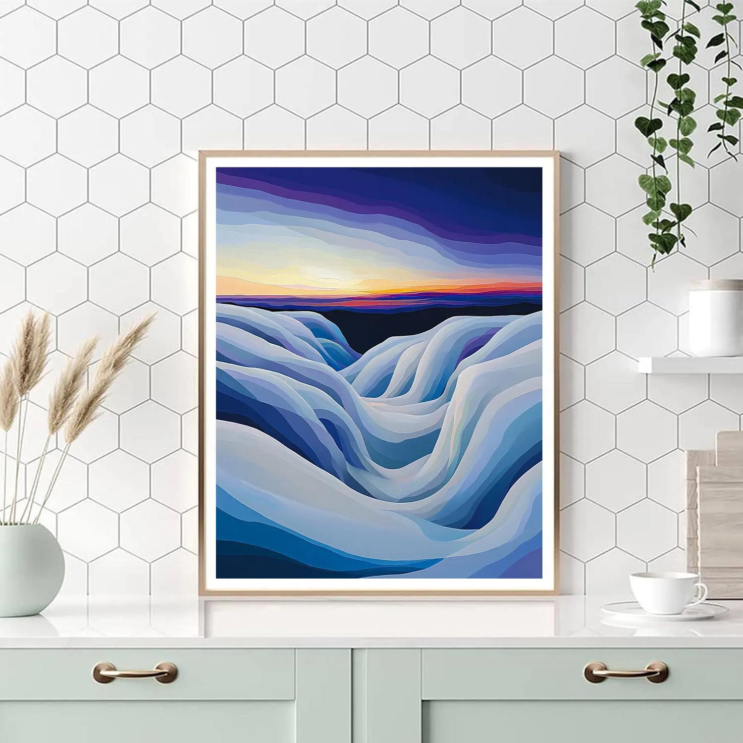 Lawren Harris Inspired Luminous Northern Ice Ridge Number painting