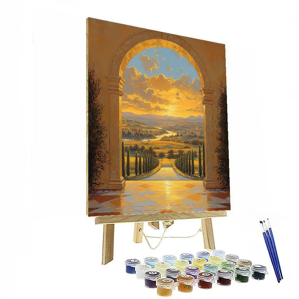 Raphael Inspired Golden Archway Of Harmony Number painting