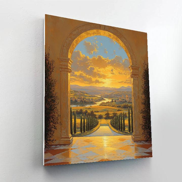 Raphael Inspired Golden Archway Of Harmony Number painting