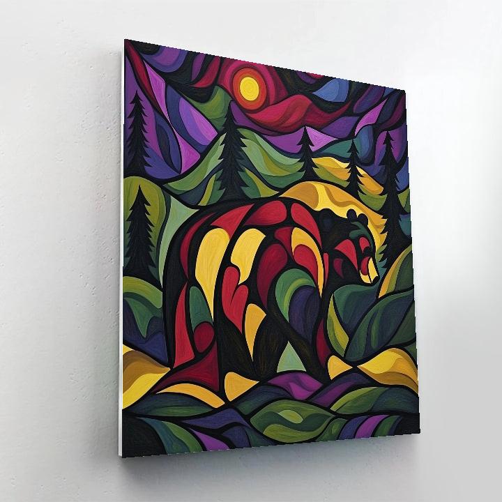 Norval Morrisseau Inspired Bear Of The Thunder Spirit Numbered painting kits