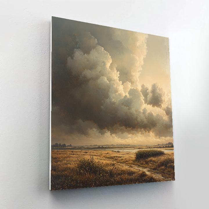 Rembrandt Inspired Storm Clouds Over Low Dutch Heath Numbered painting kits