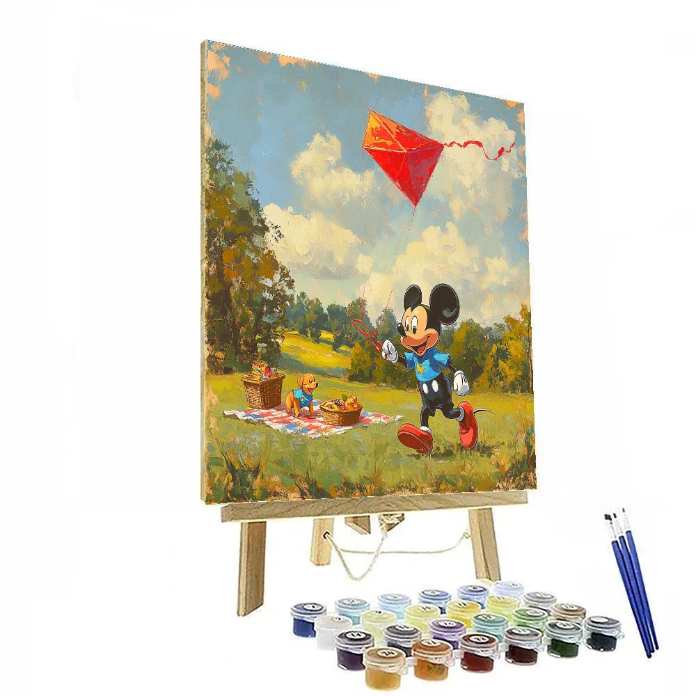 Mickey Mouse Kite Day paint by number