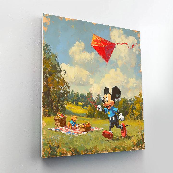 Mickey Mouse Kite Day paint by number