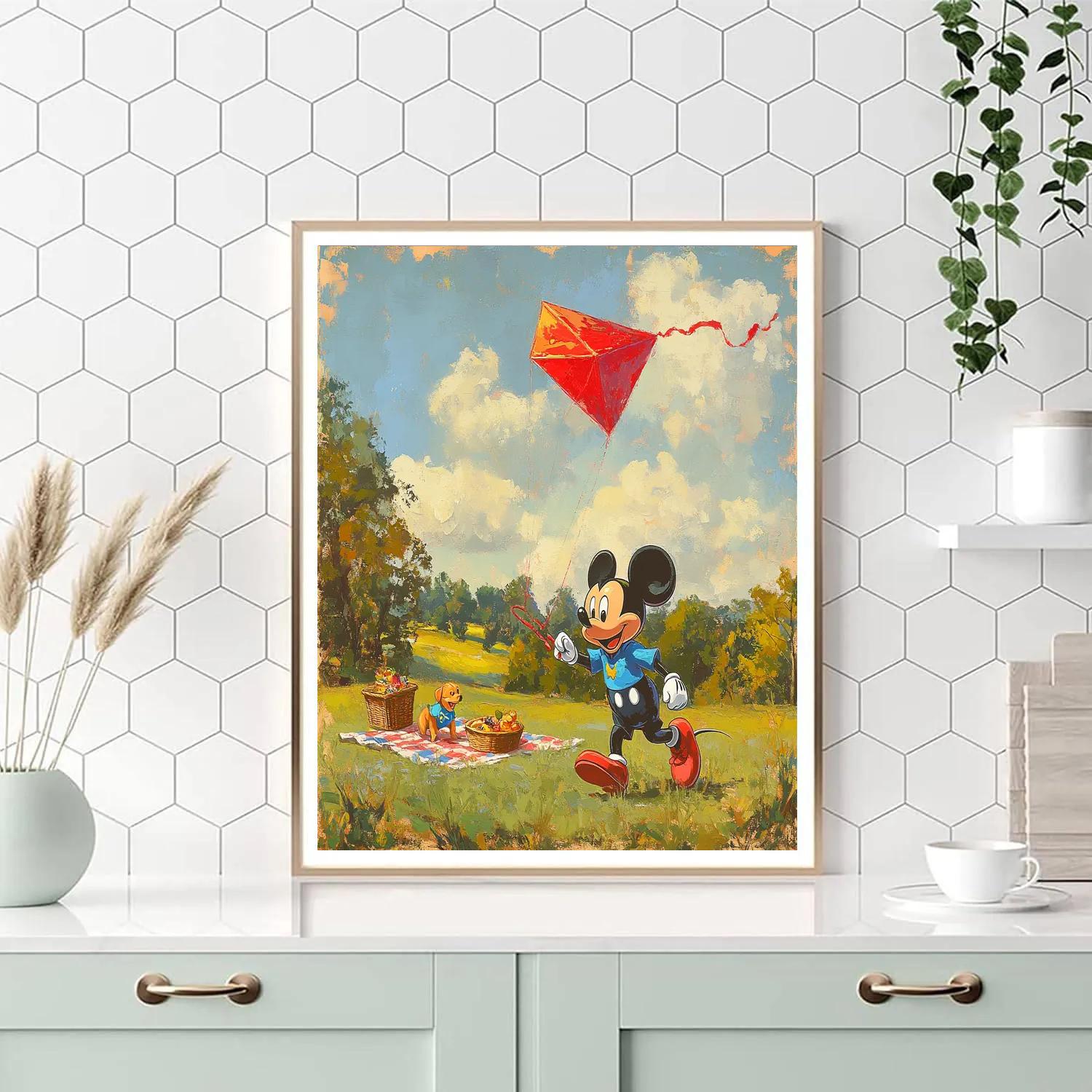 Mickey Mouse Kite Day paint by number