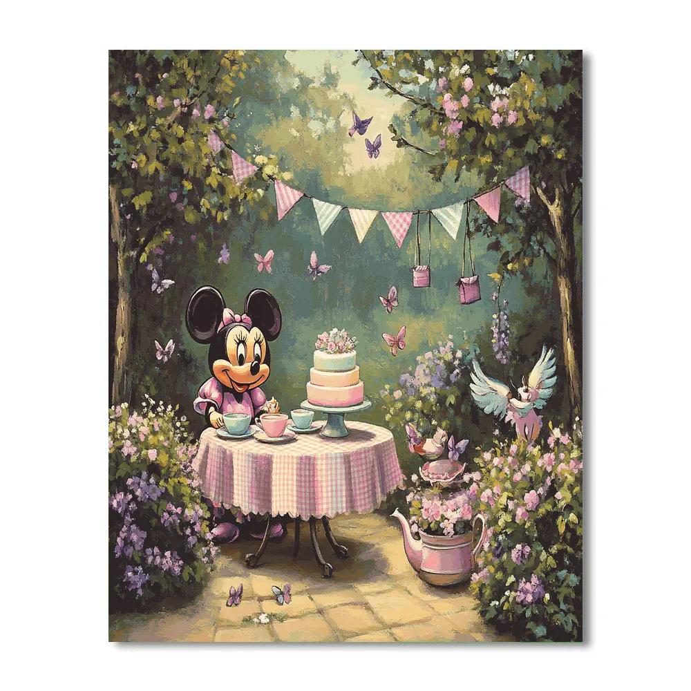 Minnie Mouse Tea Party painting number kit
