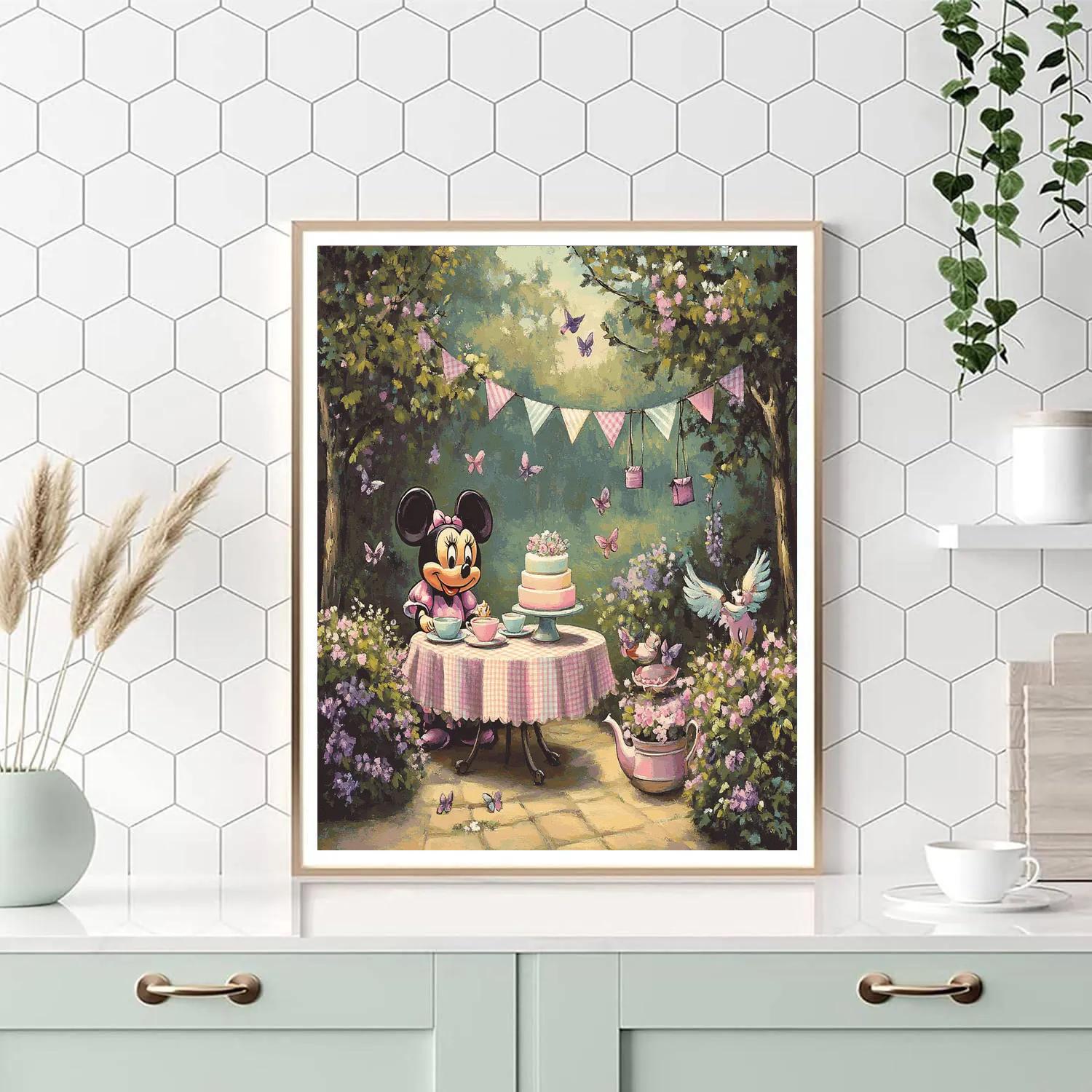 Minnie Mouse Tea Party painting number kit
