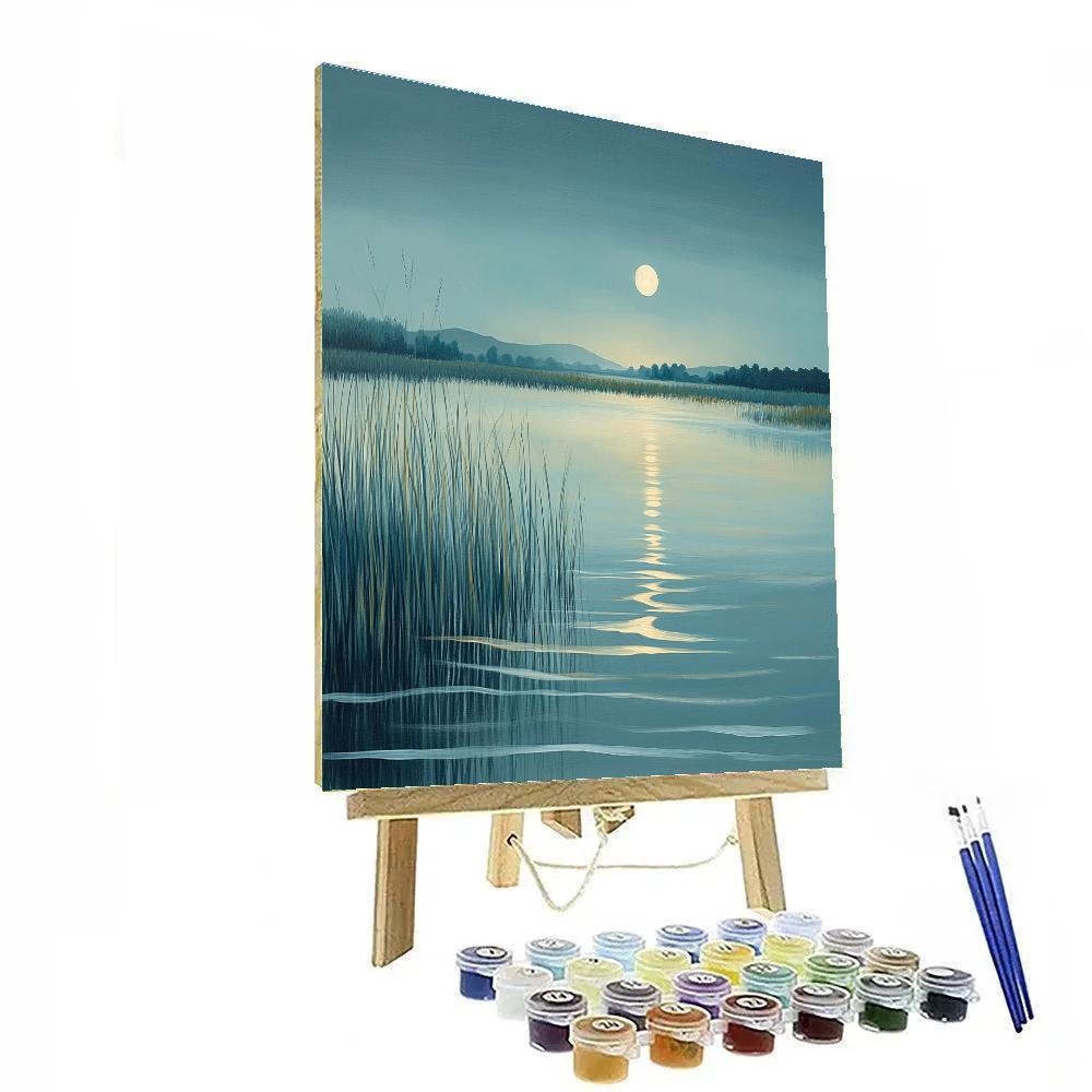 Hiroshige Inspired Moonlit Marsh Numbered painting kits