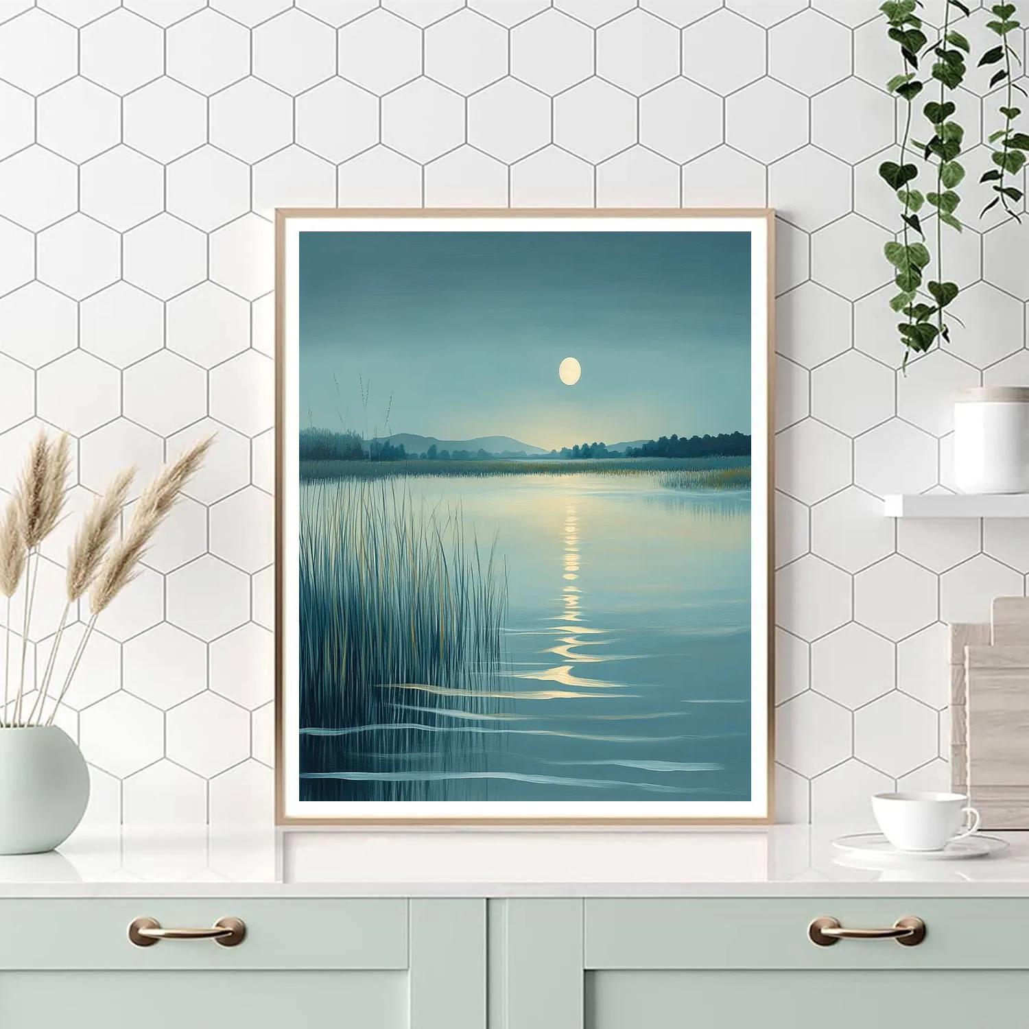 Hiroshige Inspired Moonlit Marsh Numbered painting kits