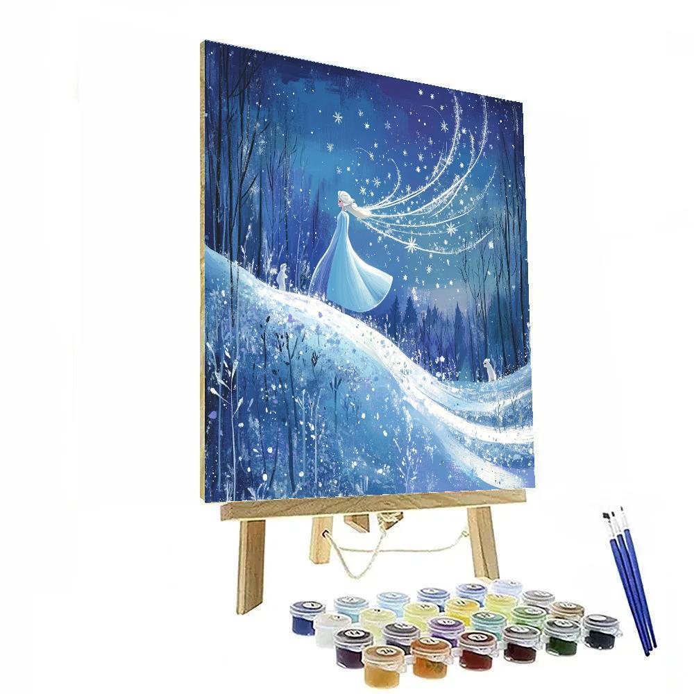Elsa Snowflake Wish painting number kit