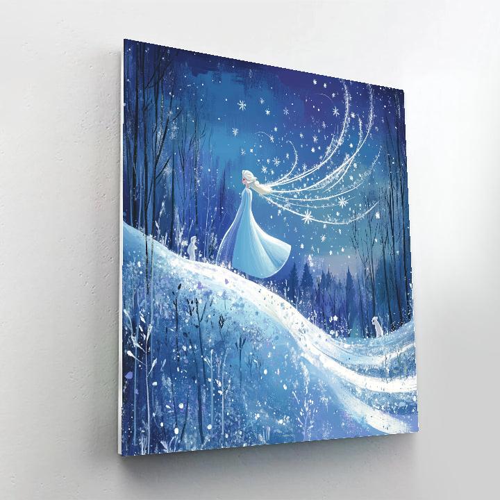 Elsa Snowflake Wish painting number kit
