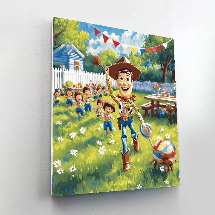 Woody Toy Parade Number painting