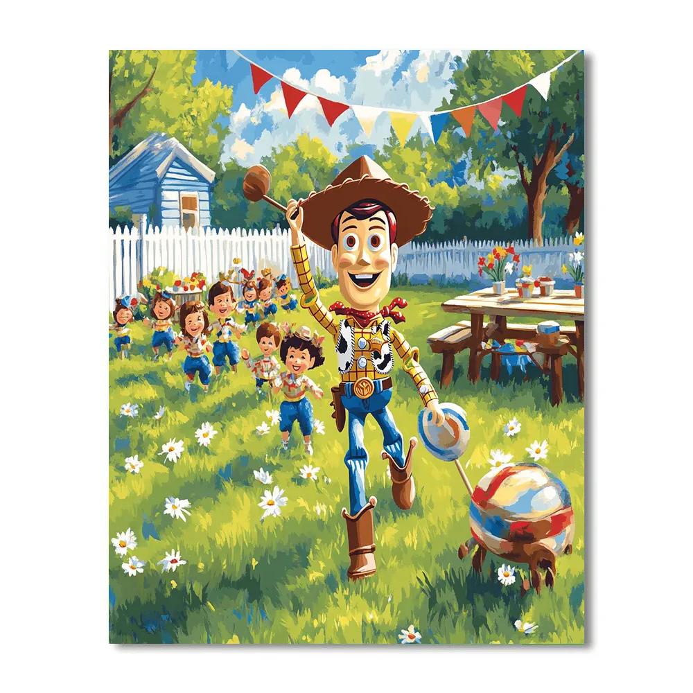 Woody Toy Parade Number painting