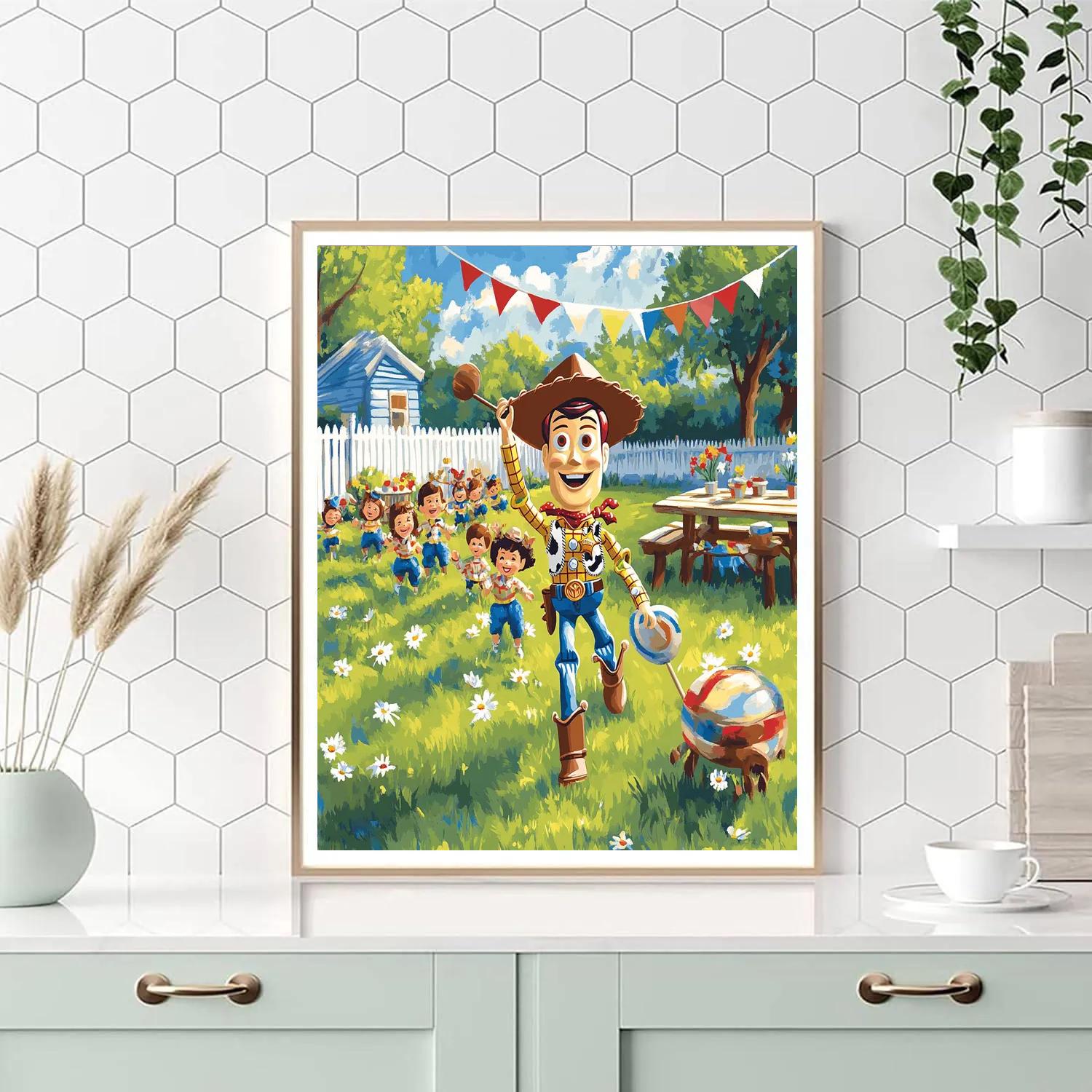 Woody Toy Parade Number painting