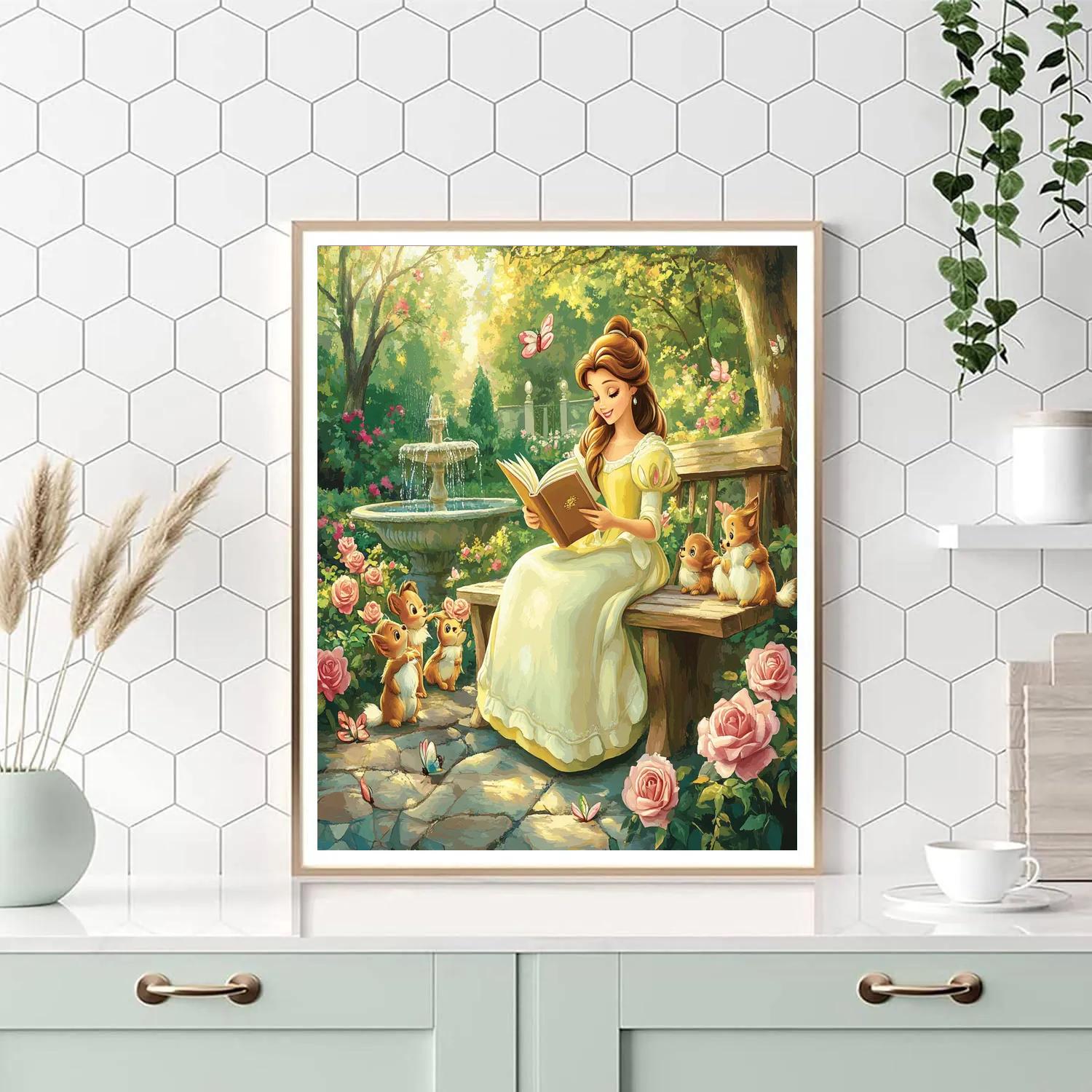 Belle Garden Storytime Painting by numbers kit