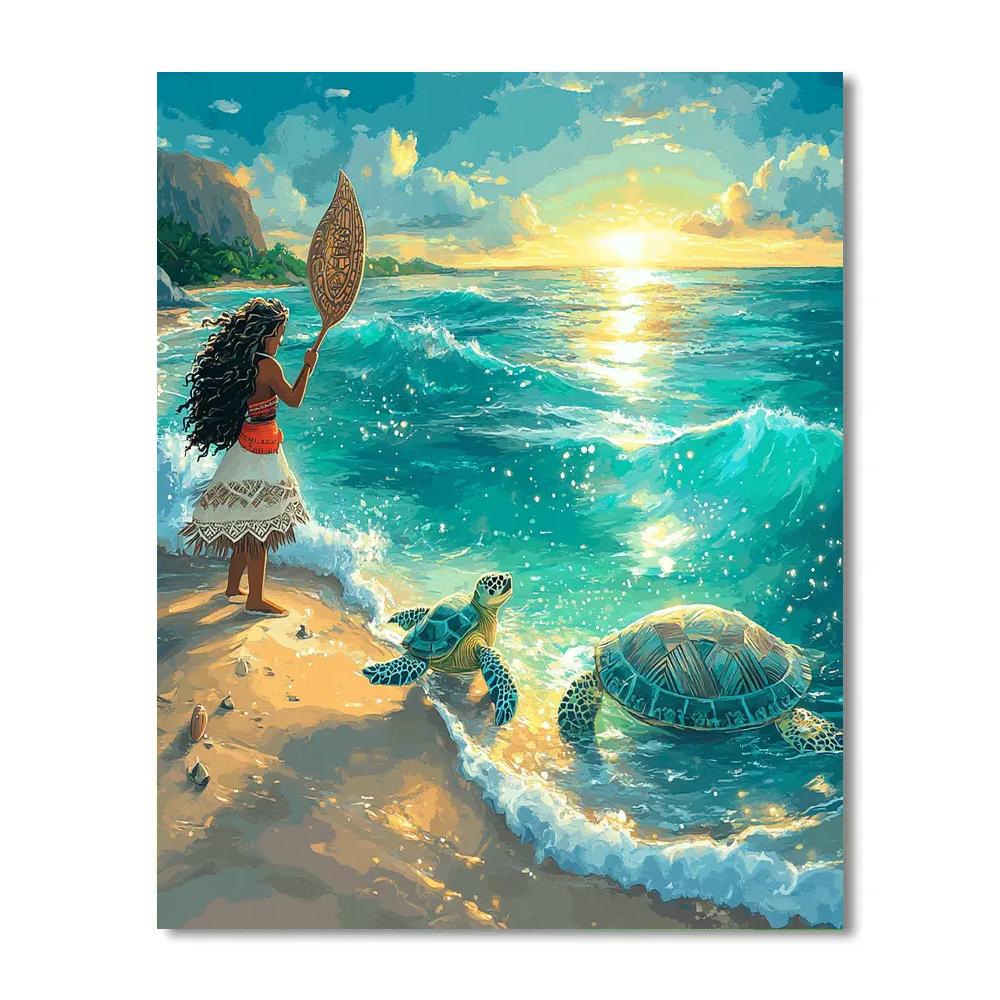 Moana Ocean Path Painting by numbers kit