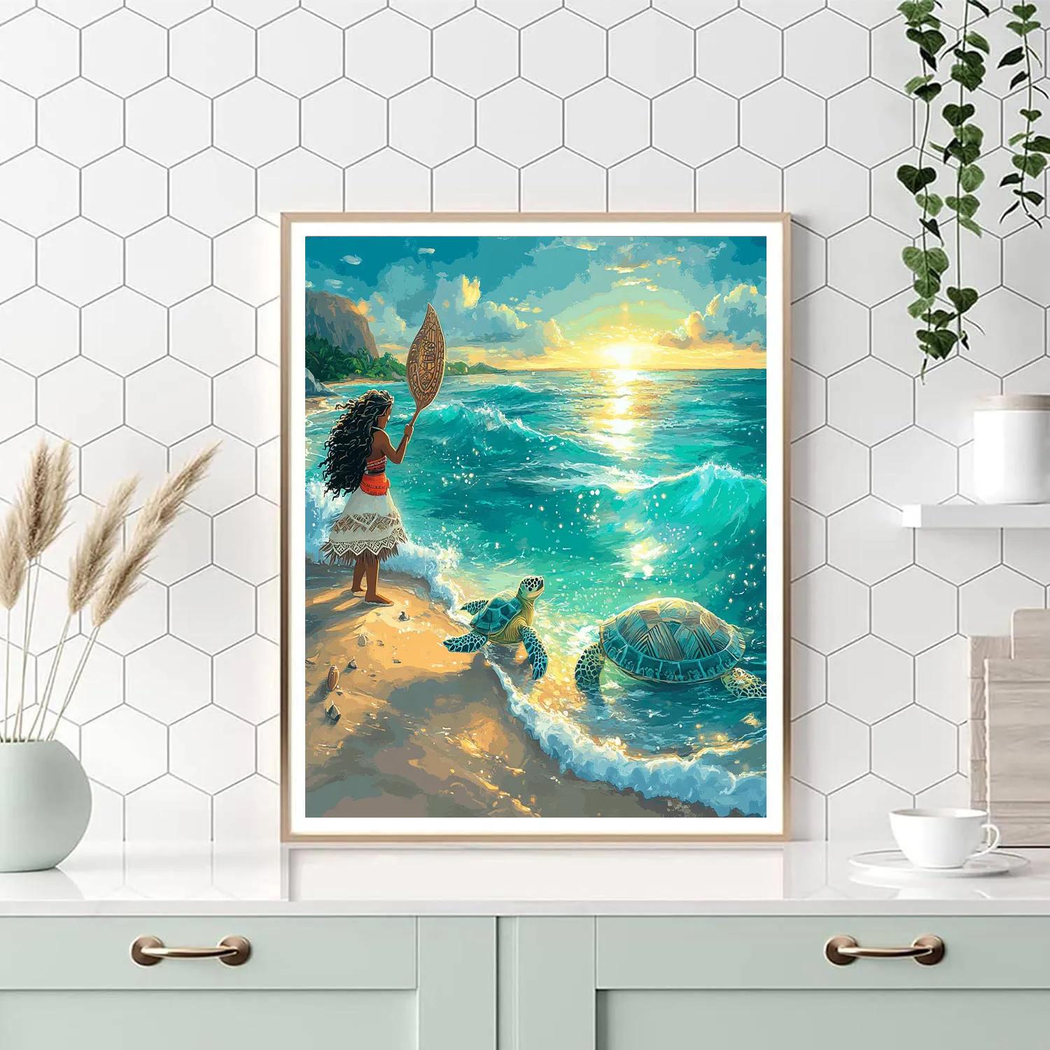 Moana Ocean Path Painting by numbers kit