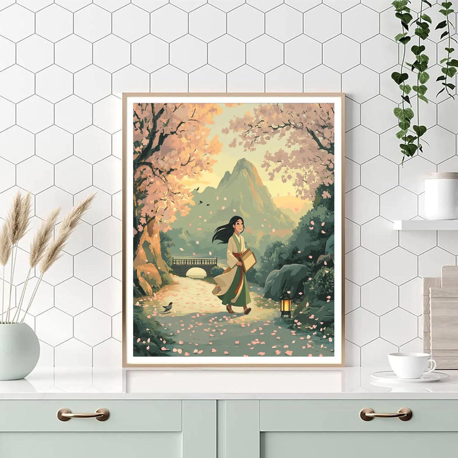 Mulan Courage Stroll DIY paint by numbers