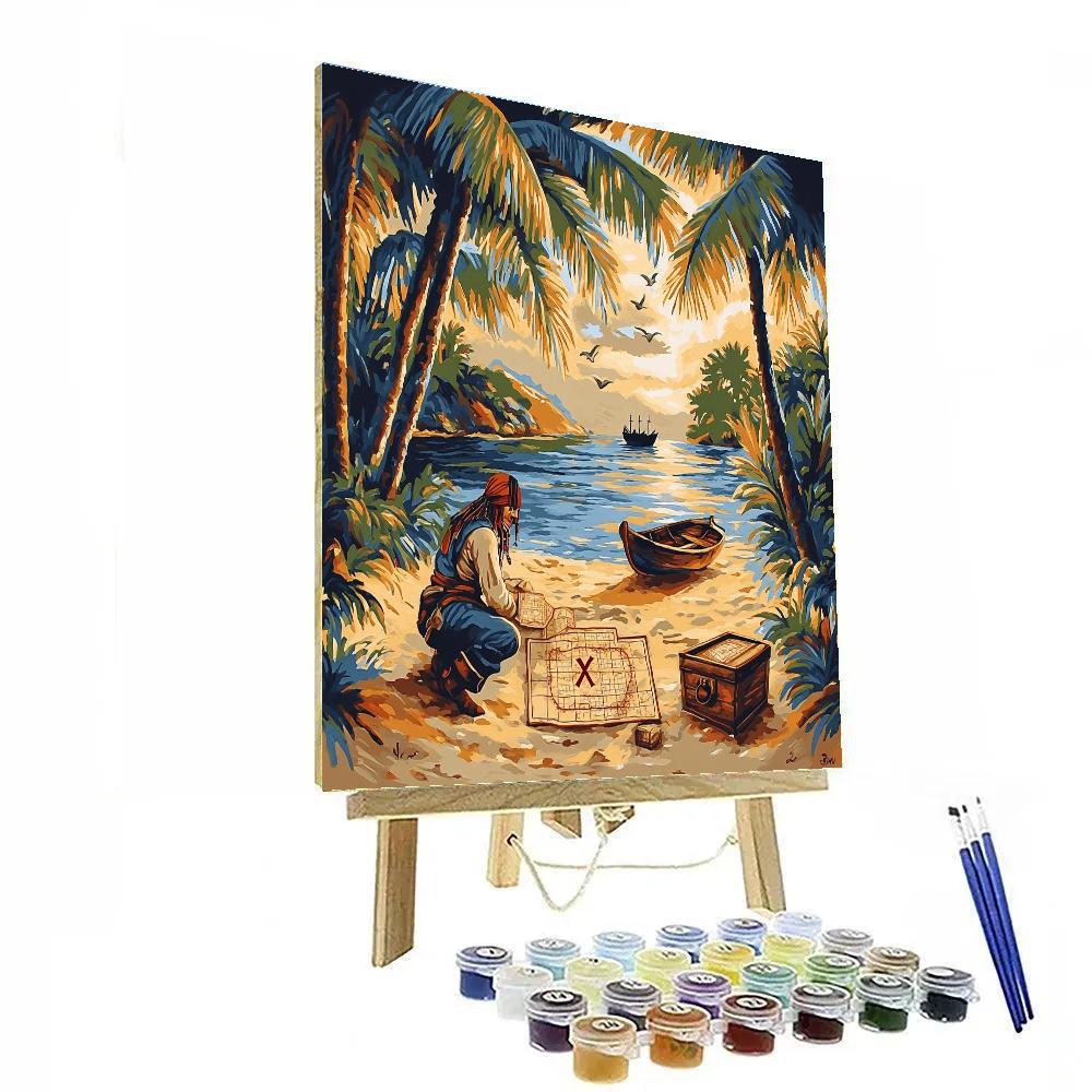 Jack Sparrow Treasure Map paint by numbers