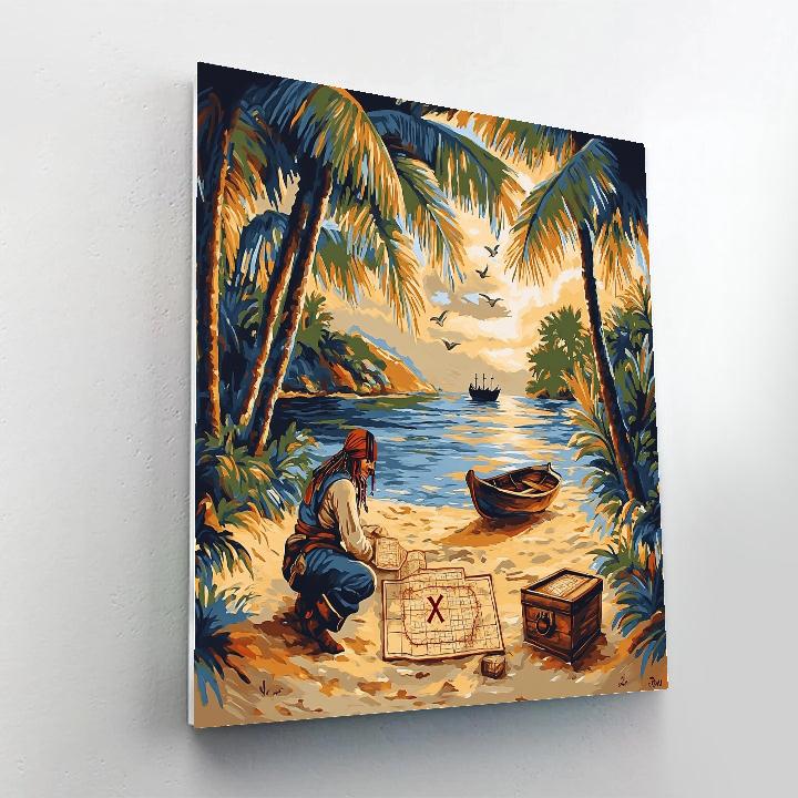 Jack Sparrow Treasure Map paint by numbers