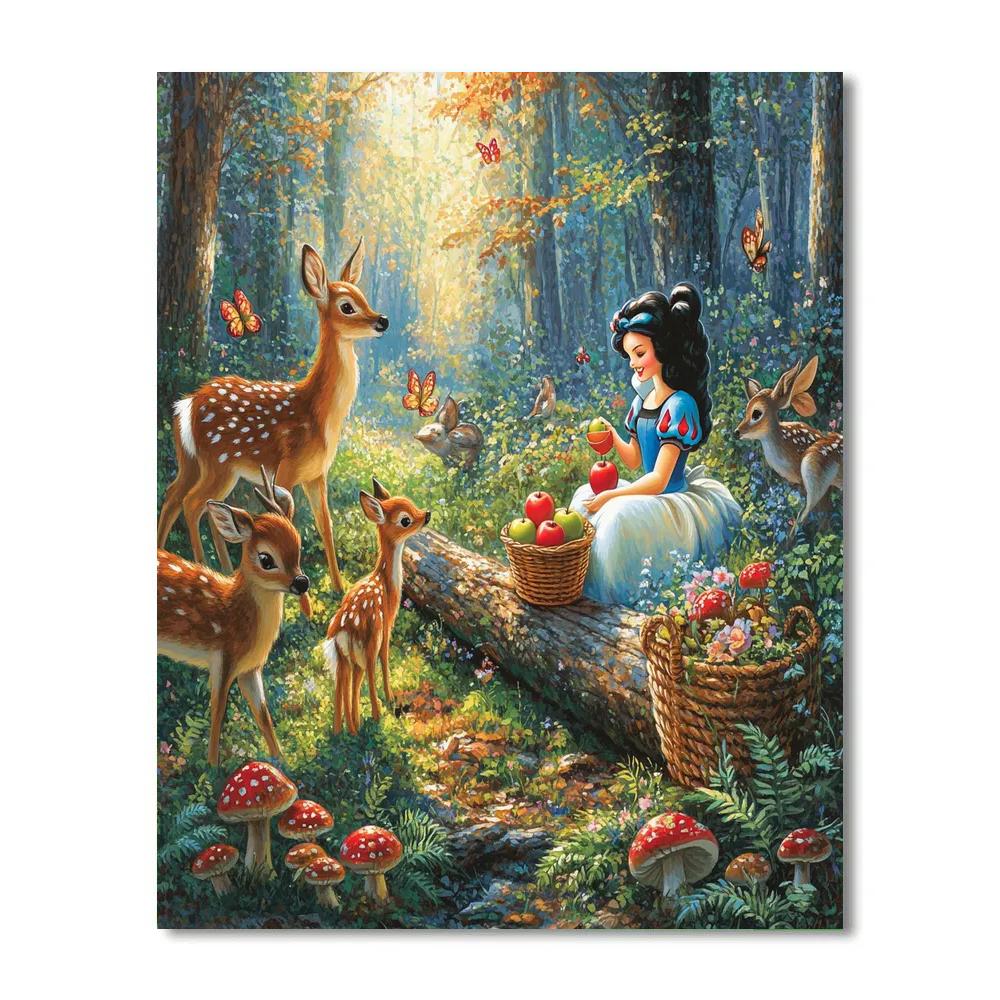 Snow White Forest Friends Paint by numbers kits