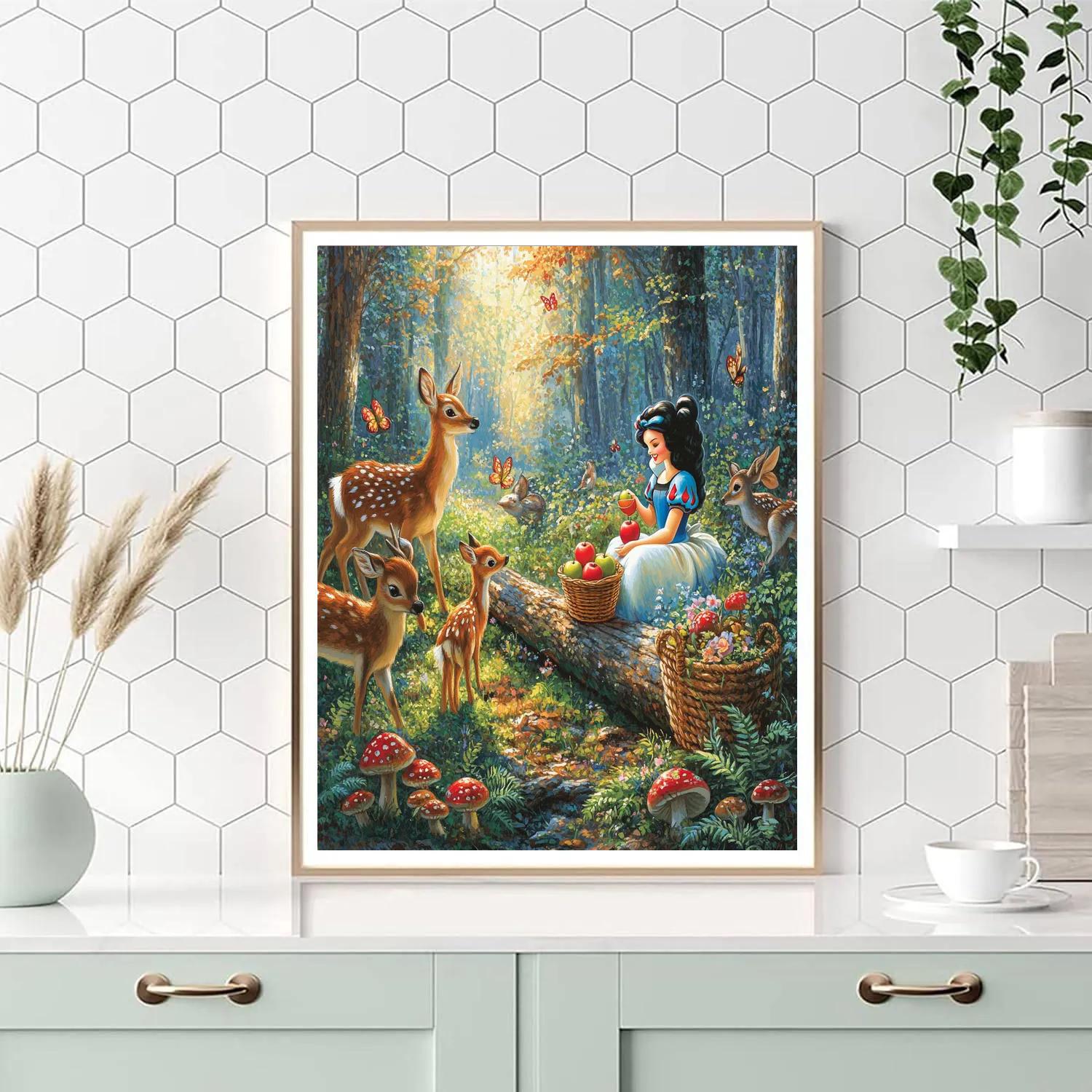 Snow White Forest Friends Paint by numbers kits