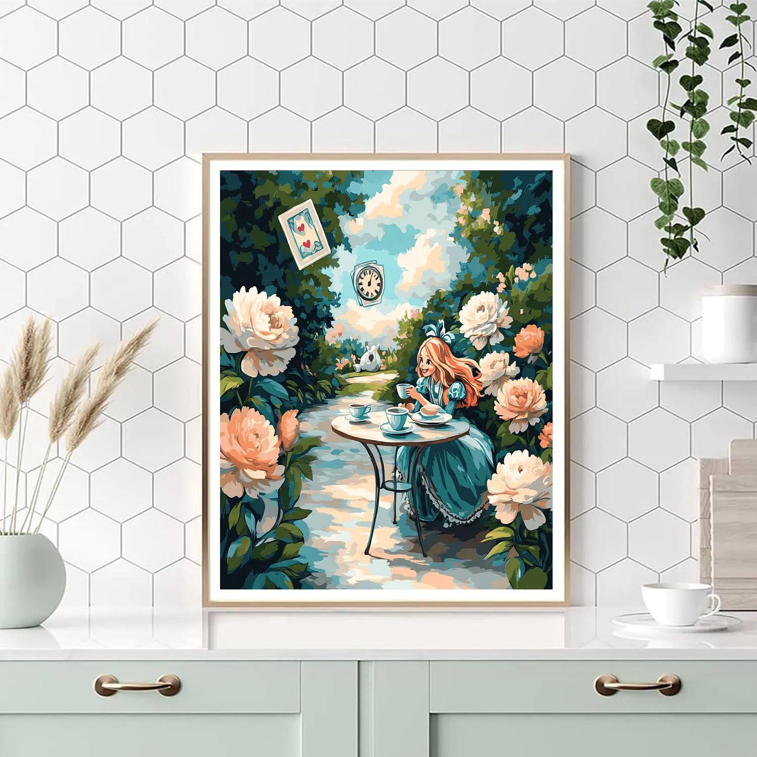 Alice Tea Garden paint by numbers