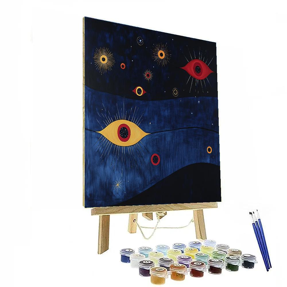 Joan Miró Inspired Starscape Harmony painting number kit