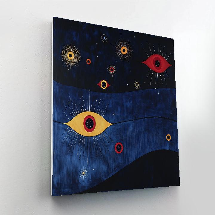 Joan Miró Inspired Starscape Harmony painting number kit