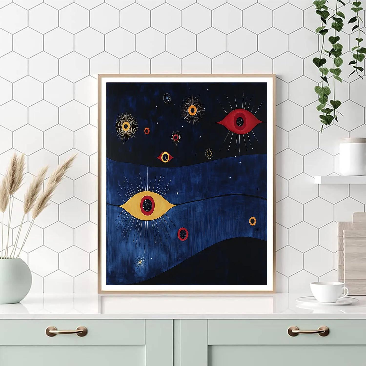 Joan Miró Inspired Starscape Harmony painting number kit