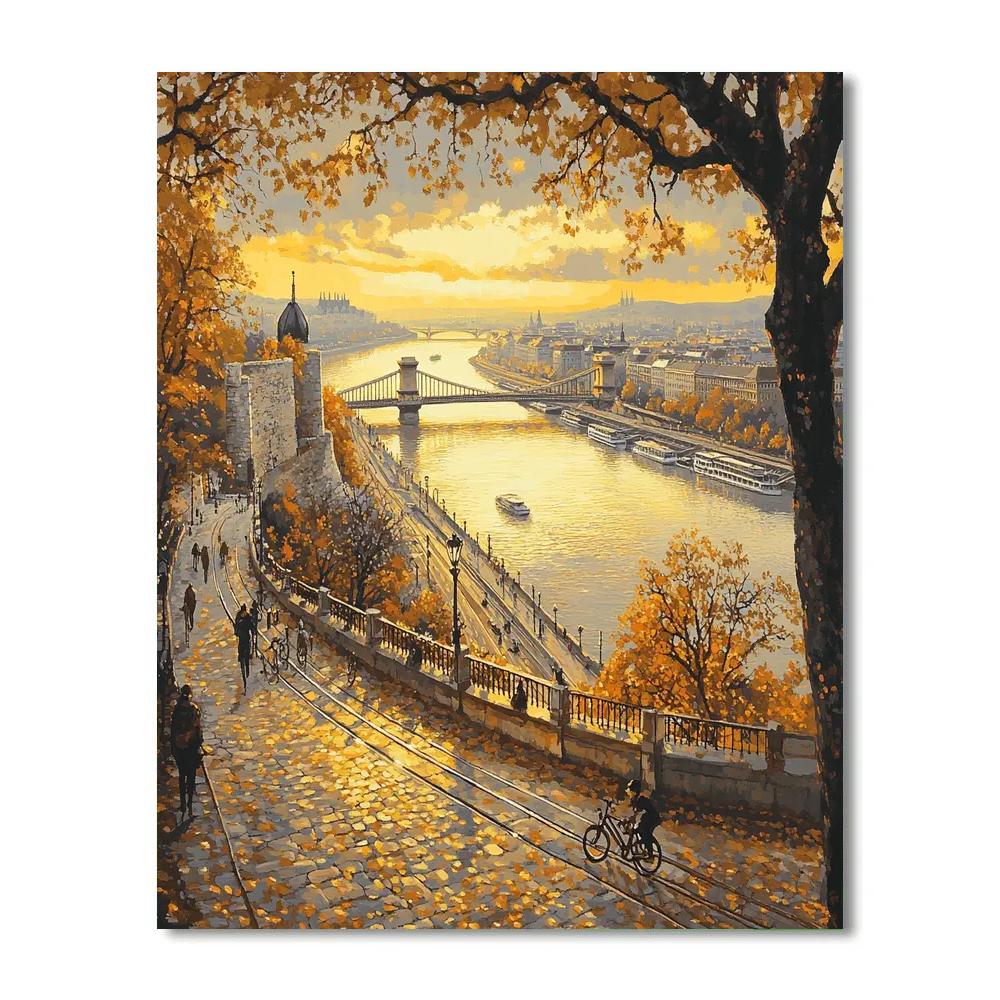 Gellert Hill Viewpoint, Budapest, Hungary paint by color