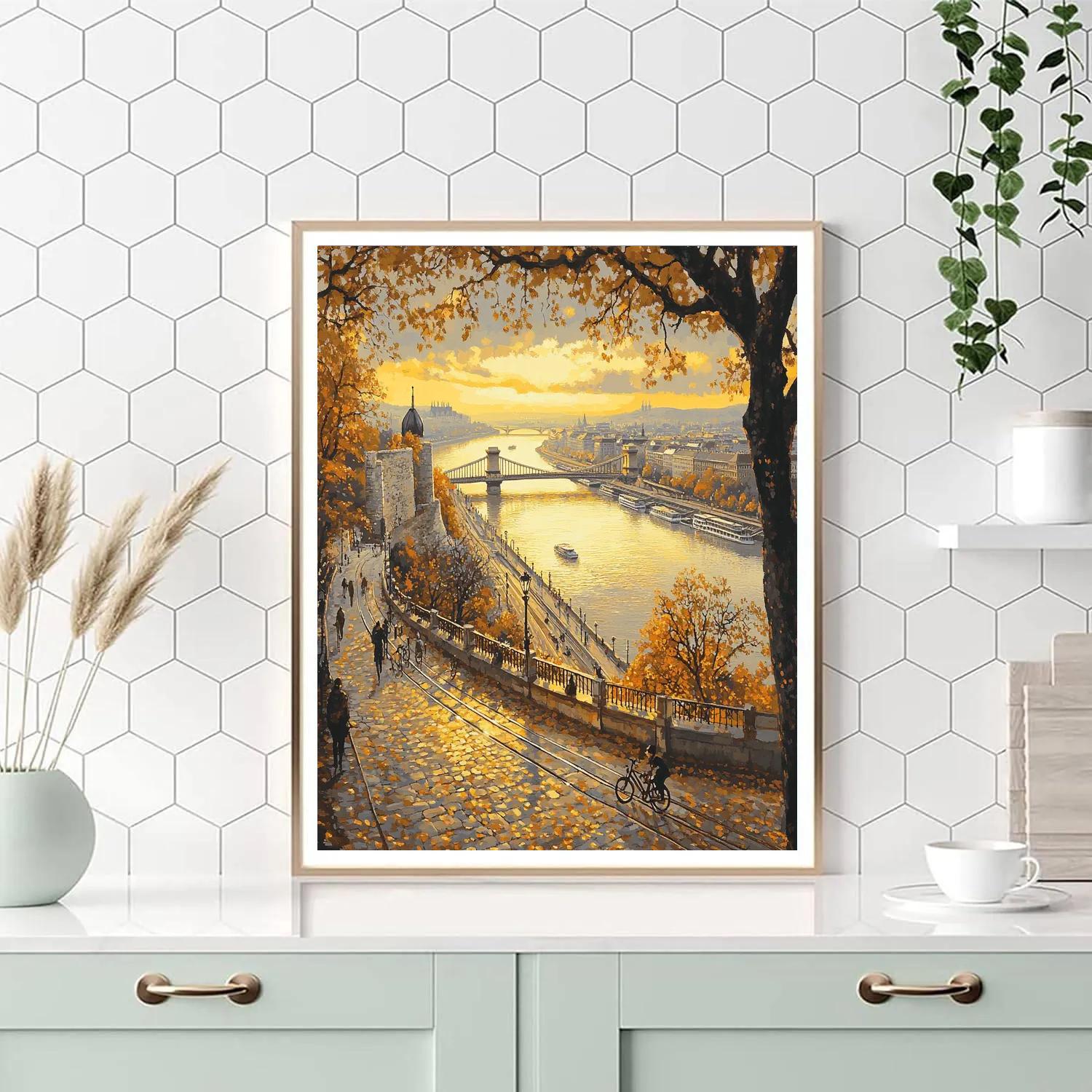 Gellert Hill Viewpoint, Budapest, Hungary paint by color