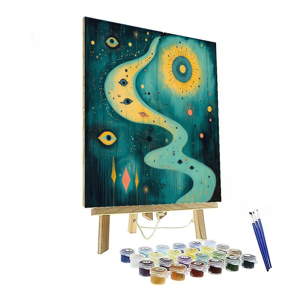 Joan Miró Inspired Dreaming Nebula Painting by numbers kit