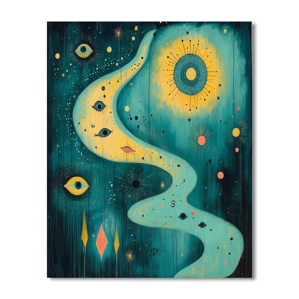Joan Miró Inspired Dreaming Nebula Painting by numbers kit