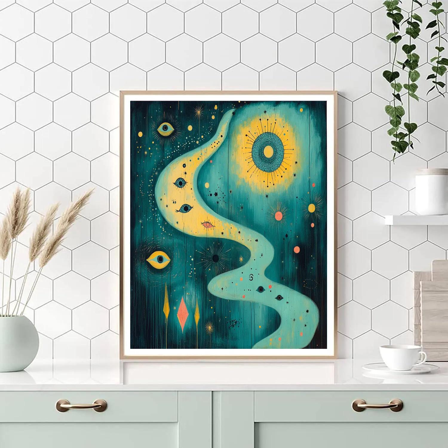 Joan Miró Inspired Dreaming Nebula Painting by numbers kit