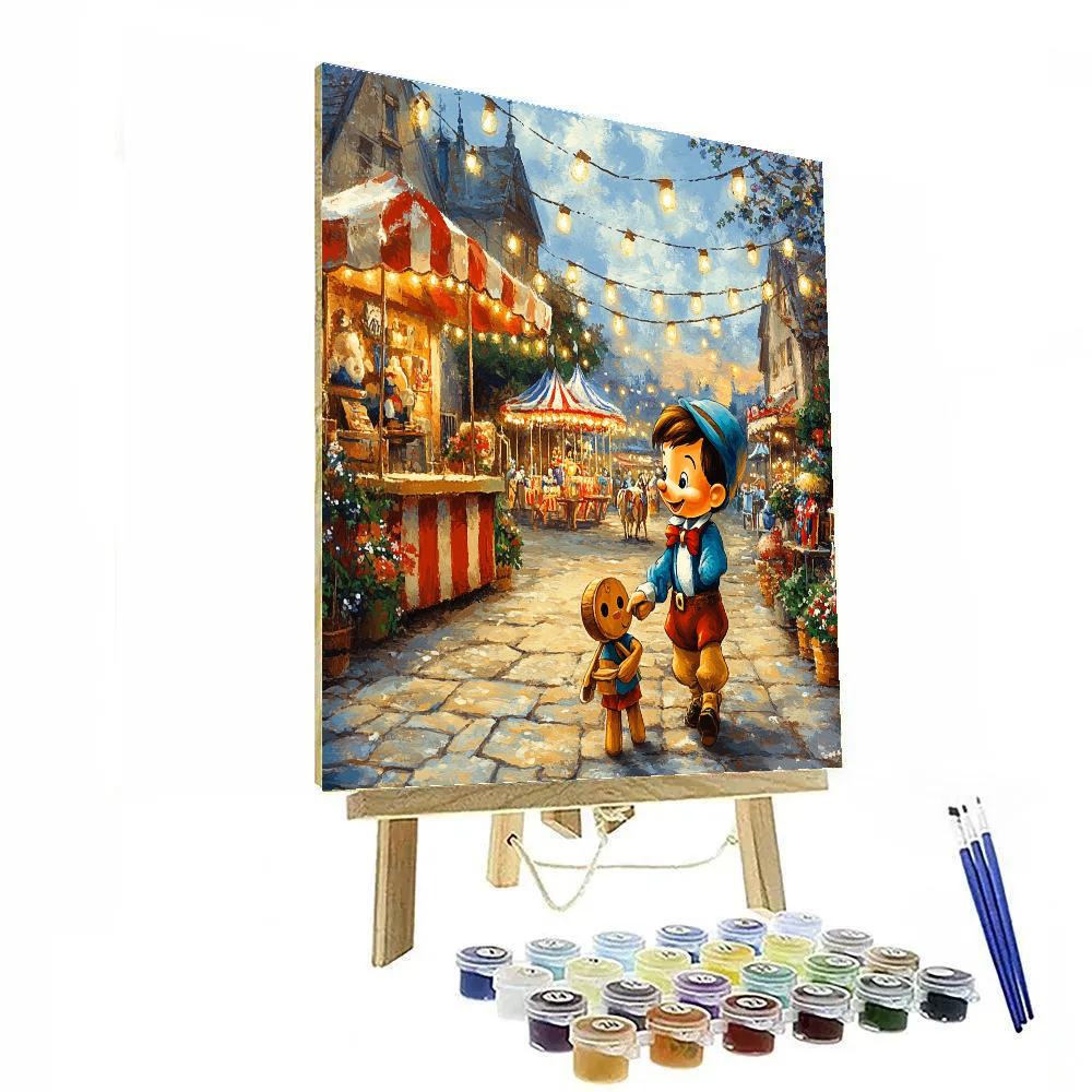 Pinocchio Puppet Fair Number painting