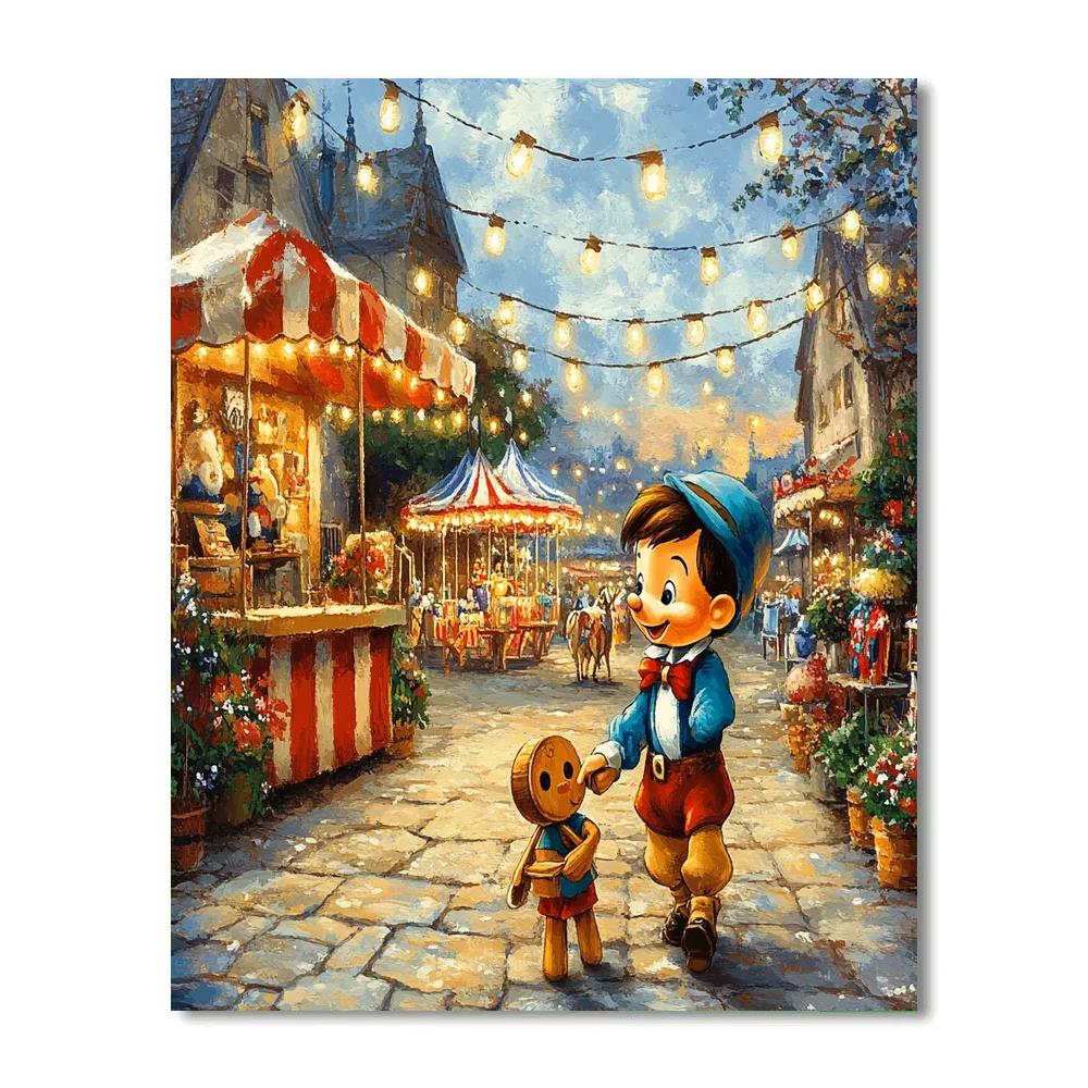 Pinocchio Puppet Fair Number painting