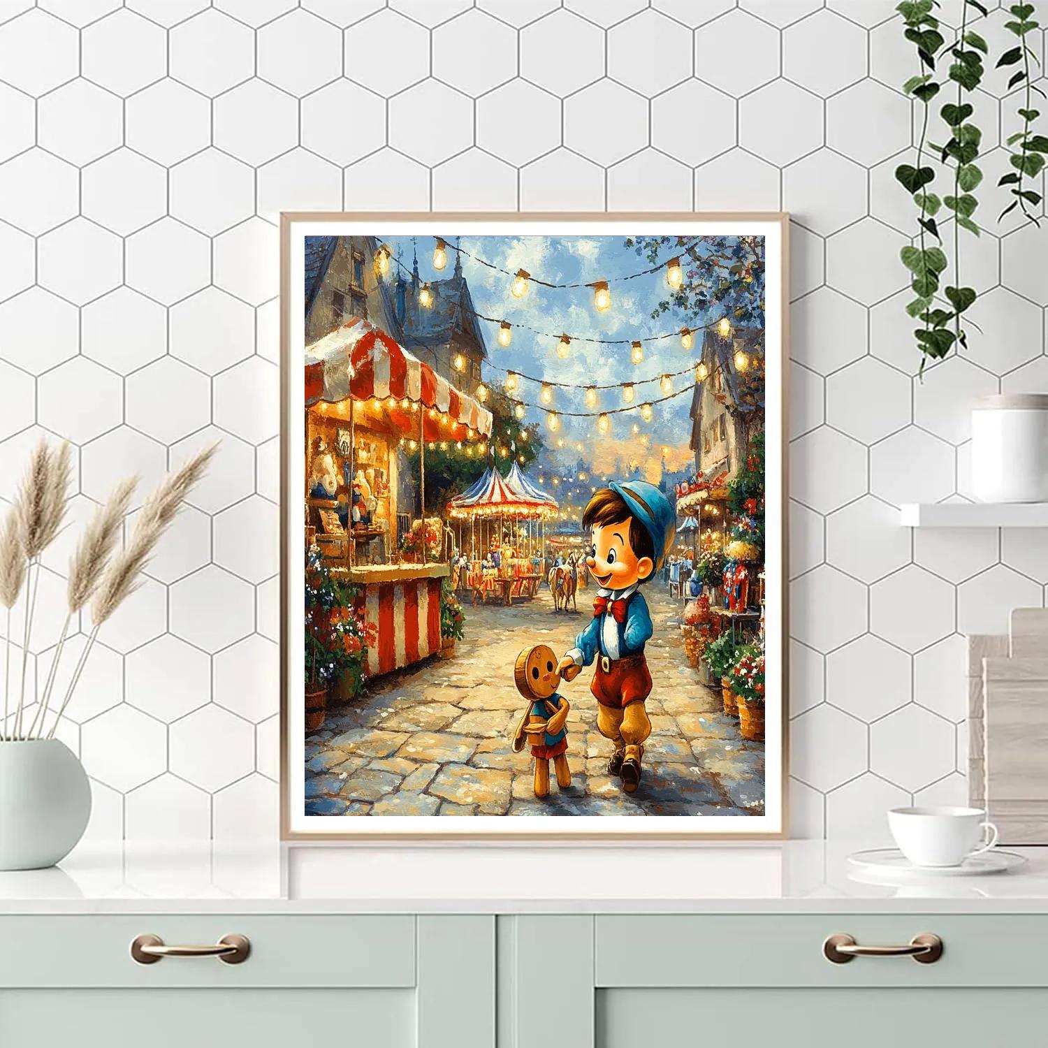 Pinocchio Puppet Fair Number painting