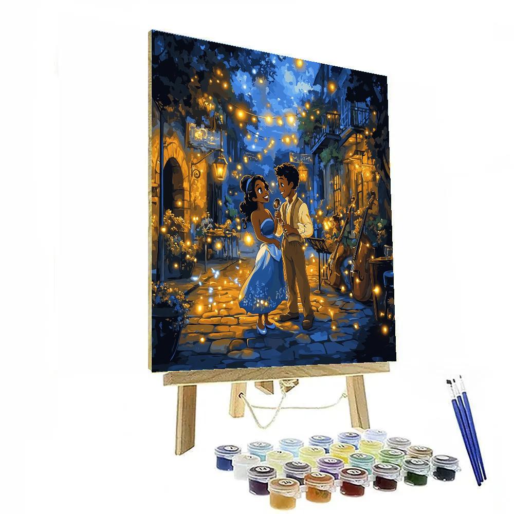 Tiana And Naveen Jazz Night DIY paint by numbers