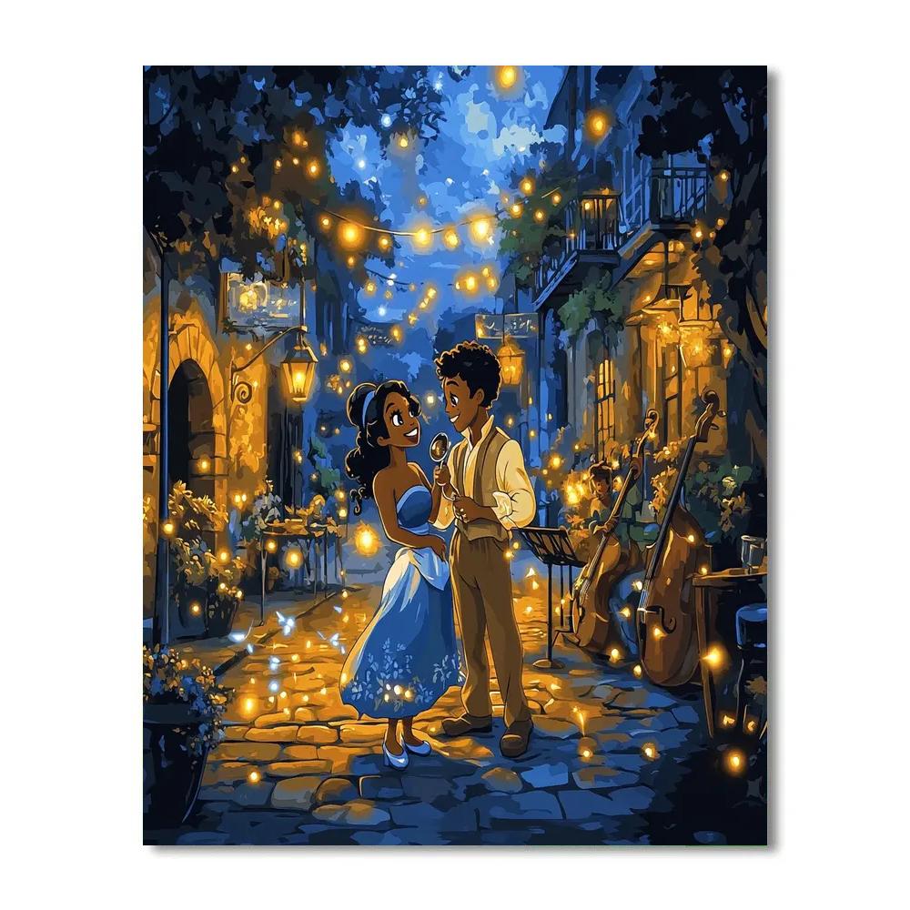 Tiana And Naveen Jazz Night DIY paint by numbers