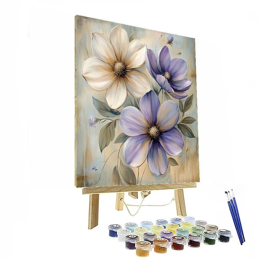 Michelangelo Inspired Luminous Flora Numbered painting kits