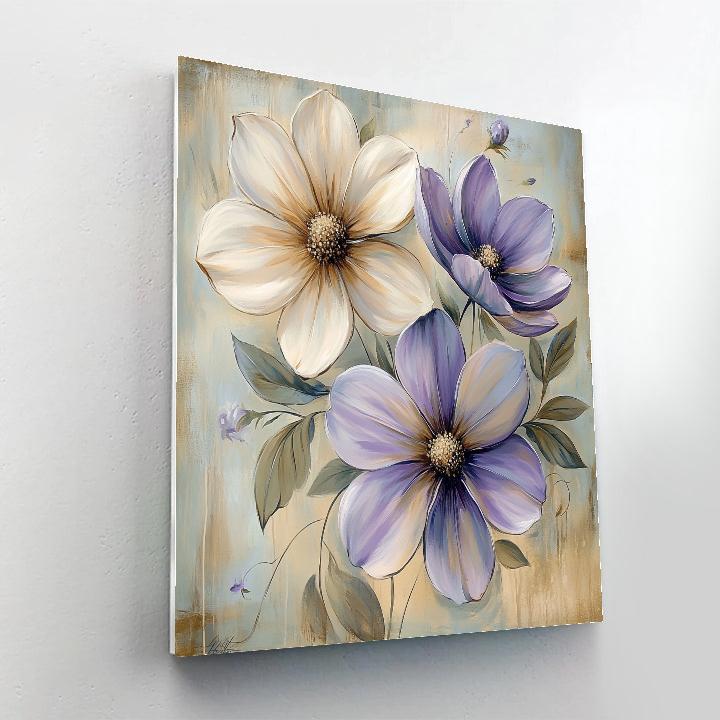 Michelangelo Inspired Luminous Flora Numbered painting kits
