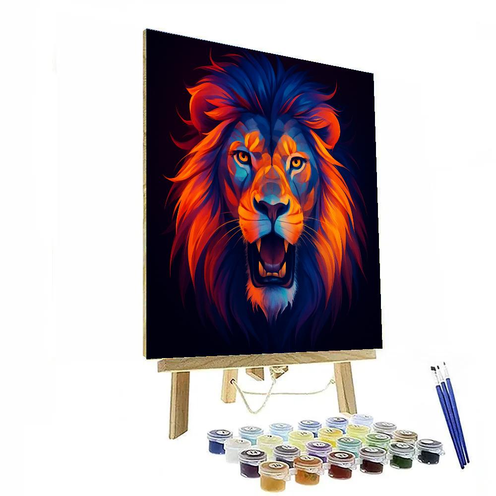 Radiant Lion Mosaic painting number kit